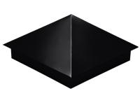 Колпак на столб 390*390мм сталь 0,5мм (черный)