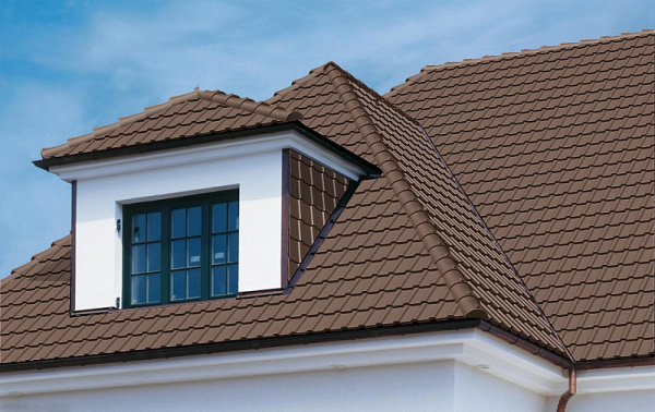 Минеральная черепица Braas Франкфуртская Коричневая